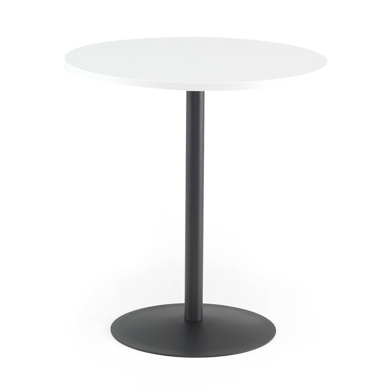 Cafébord ASTRID, Ø 700 mm, laminat, sort | AJ Produkter