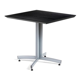 Kavárenský stolek SANNA, 700x700 mm, černá/hliníkově šedá