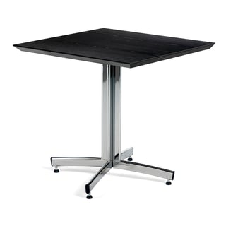 Kafejnīcas galds SANNA, 700x700x720 mm,  melns, hromēts, HPL uz MDF