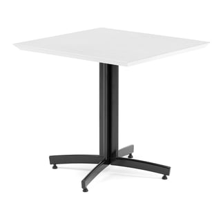Stół do kawiarni SANNA, 700x700x720 mm, biały, czarny