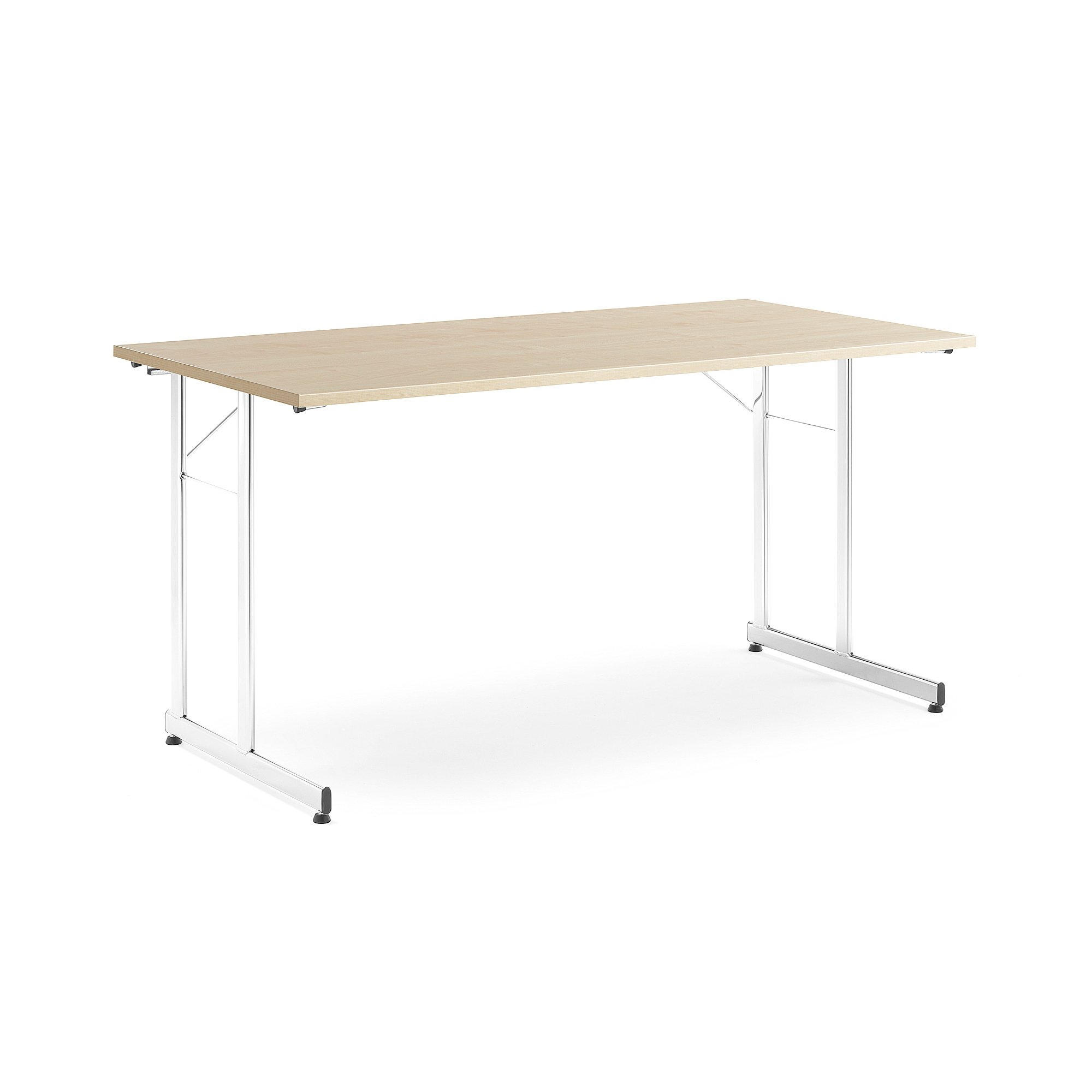 Konferenztisch CLAIRE, Klappbar, 1400 X 700 Mm, Laminat Birke/Chrom ...