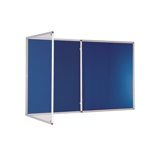 Tamperproof noticeboard, 2400x1200 mm, dark blue