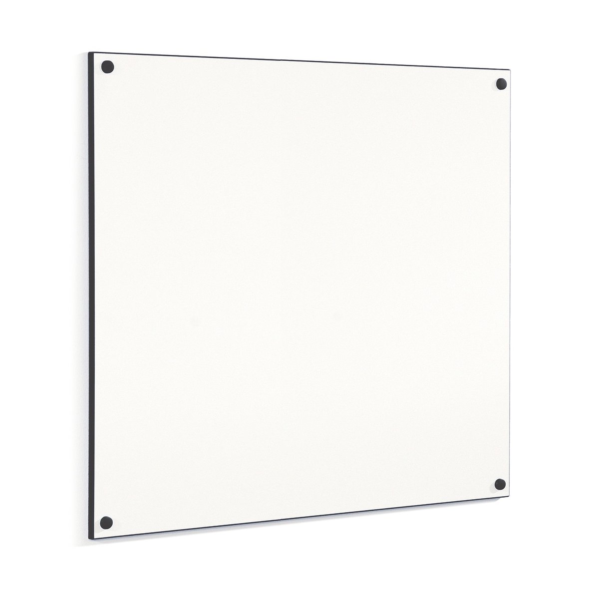 Frameless whiteboard, 1476x1176 mm, black edging | AJ Products