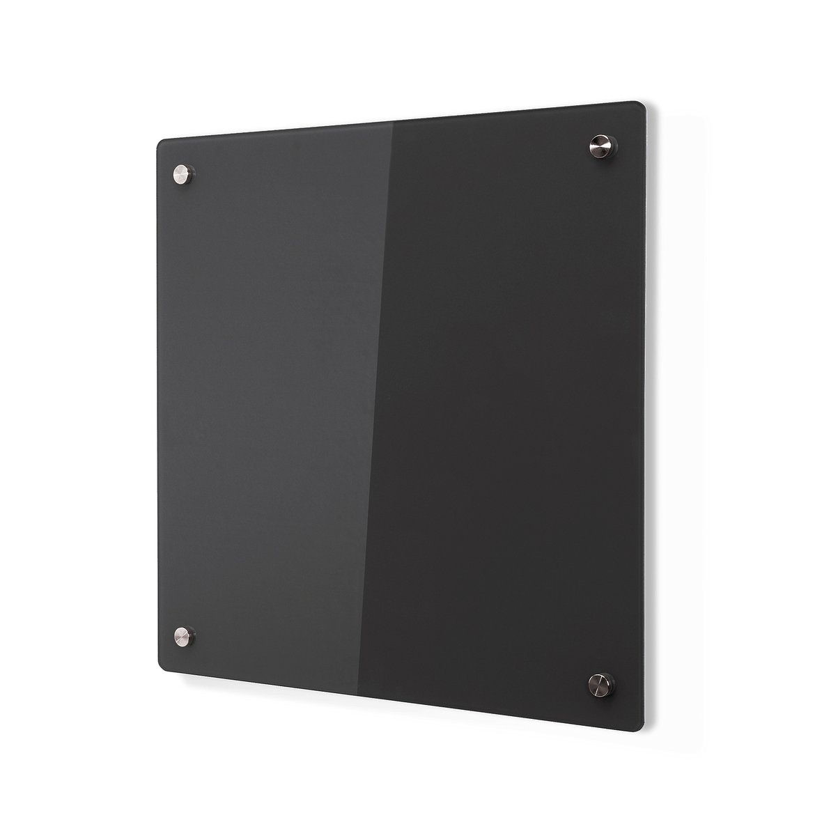 glass board WRITEON®, 500x500 mm, black AJ Products