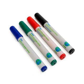 Whiteboardpenne, 4-pak, blandede farver