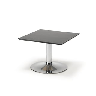 Konferenčný stolík CROSBY, 700x700x500 mm, čierna / chróm