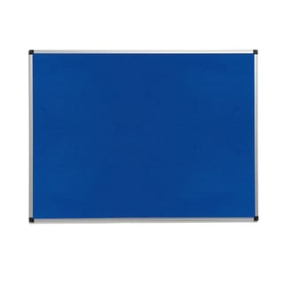 Mededelingenbord MARIA, 1200 x 900 mm, blauw, alu frame