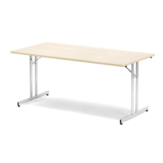 Sklopivi konferencijski stol, 1800 x 800 mm, breza/krom