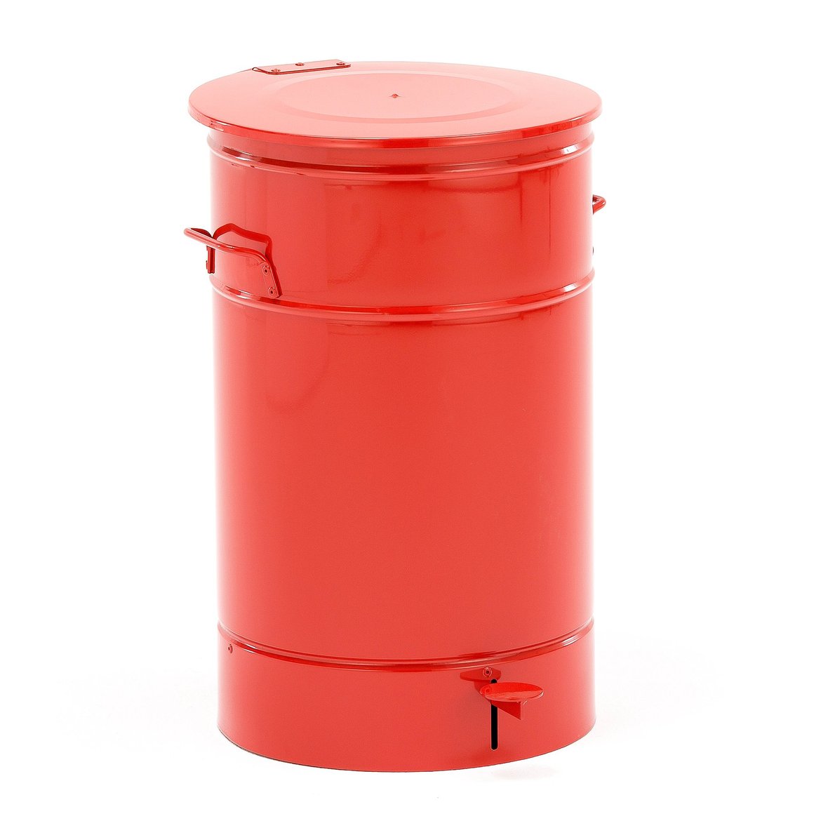Solvent rag bin LISTON, Ø 410x630 mm, 70 L, red | AJ Products