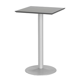 Baro stalas BIANCA, juoda/aliuminio lakuota, 700 x 700 mm