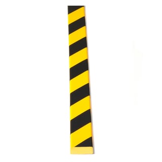 Výstražná ochranná lišta, 50x20 mm, obdĺžnik, dĺžka 5 m, žlto-čierna