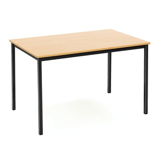 Stół do jadalni JAMIE, 1200x800 mm, laminat, buk, czarny