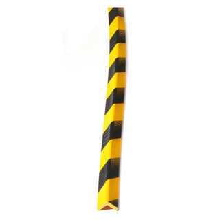 Výstražná ochranná lišta, 26x26 mm, L profil, dĺžka 5 m, žlto-čierna