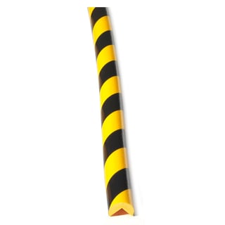 Výstražná ochranná lišta,  Ø 40 mm, L profil, dĺžka 5 m, žlto-čierna