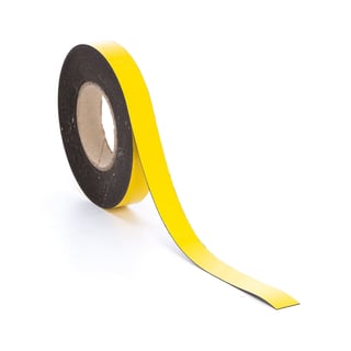 Taśma magnetyczna, 20 m x 25 mm, żółty