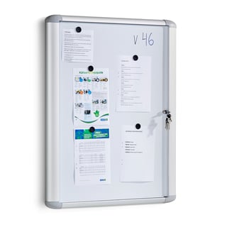 Lockable display cabinet HAZEL, for indoor use, 815x995x57 mm