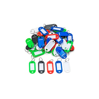 Plastični privesci za ključeve: pakovanje od 50 kom : 5 boja