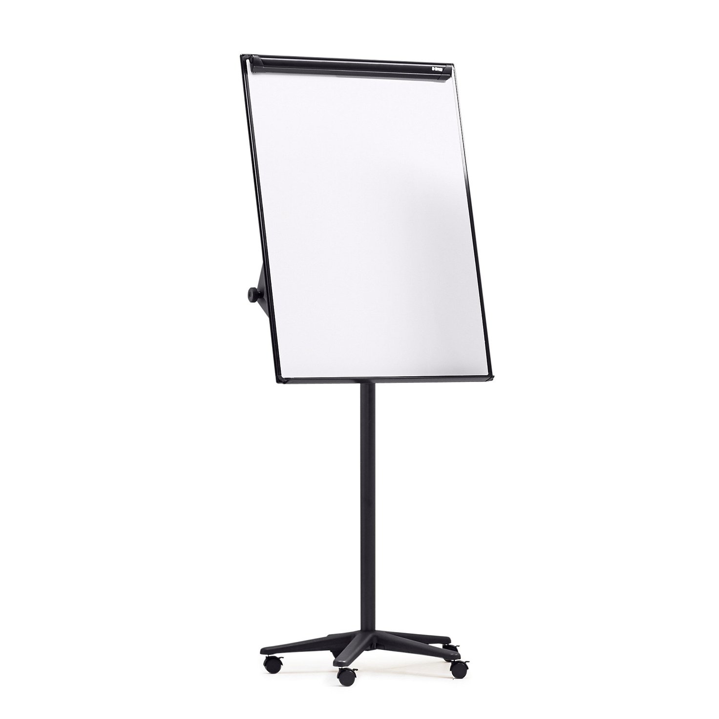 Mobile flip chart stand DAISY, with locking castors. black AJ Products