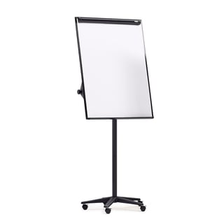 Blädderblocksstativ DAISY, magnetisk whiteboard, svart
