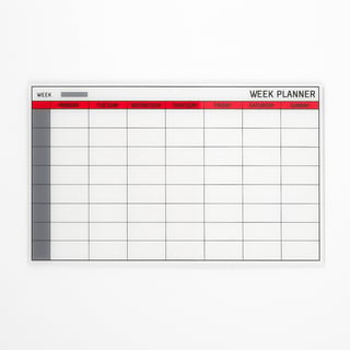 Skleněná plánovací tabule GAIL, týdenní, 780x480 mm