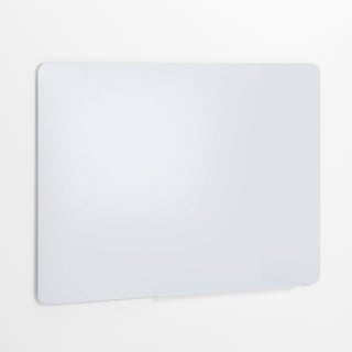 Szklana tablica suchościeralna GLENDA, model ścienny, 1200x900 mm, biały