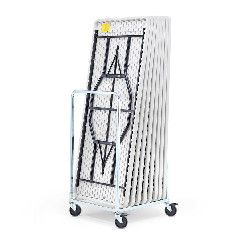 Table trolley, max. 10 tables, 760x700x1230 mm, galvanised | AJ Products