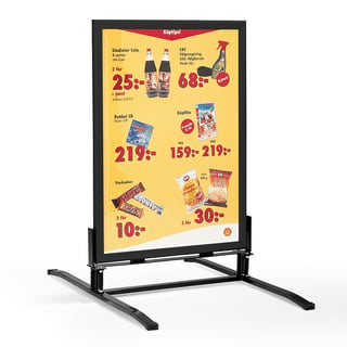 Swing sign stand, 700x1000 mm, black