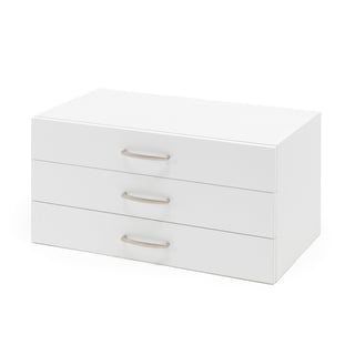 3 drawer unit, 375x720x410 mm, white