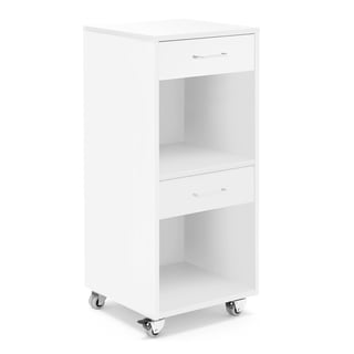 Mobile lectern with two drawers, 460x450x1045 mm, white