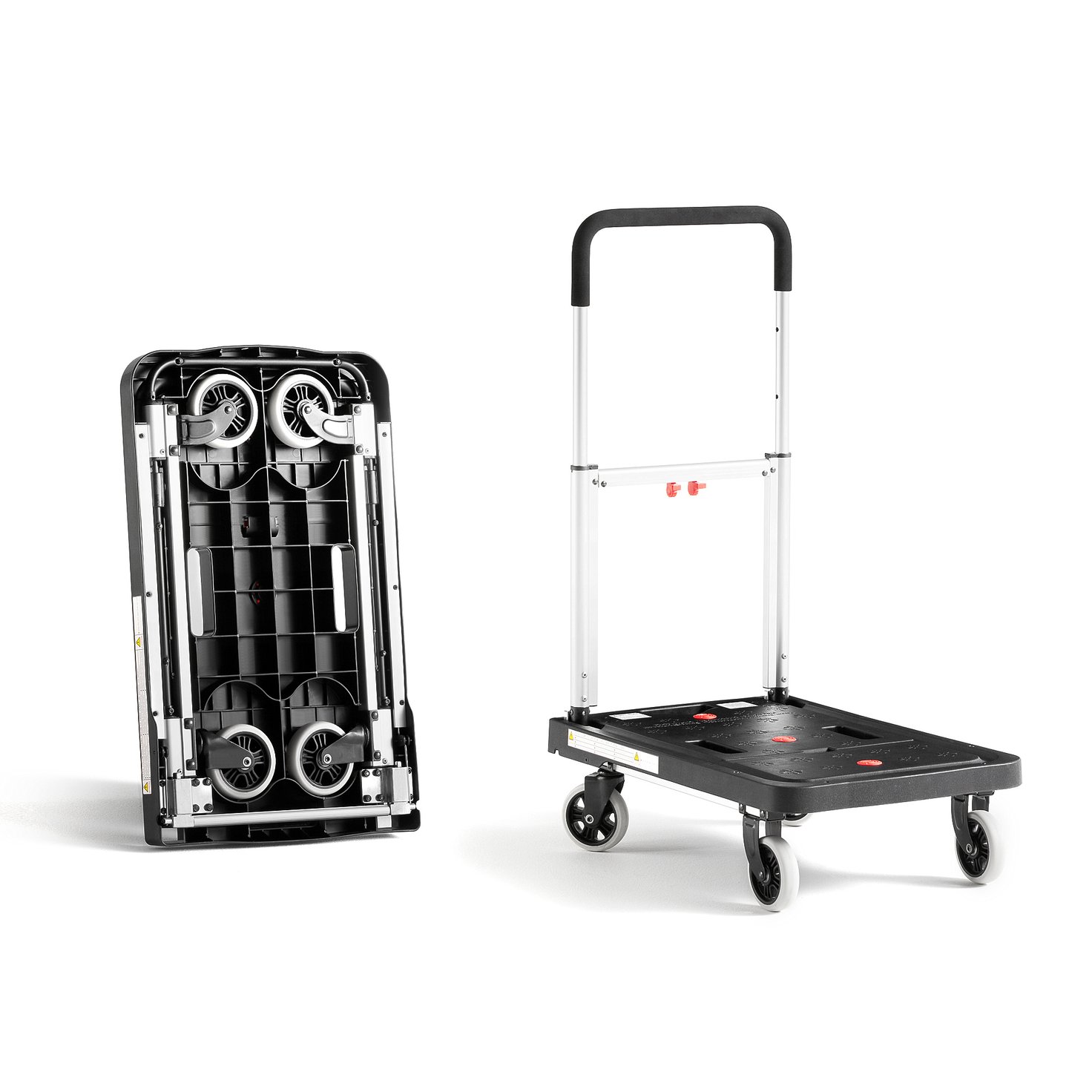 Folding platform trolley ROCKET, 150 kg load, 410x680 mm AJ Products