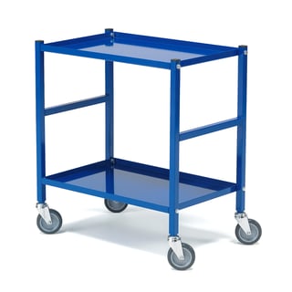 Shelf trolley ALONG, 2 shelves, 150 kg load, 690x430x750 mm