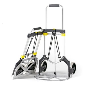 Aliuminis vežimėlis WHELDON, sulankstomas, 90 kg, guminiai ratukai