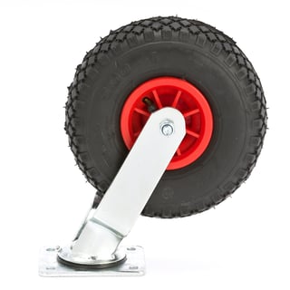 Castor wheel, 260x85mm pneumatic rubber, 100 kg