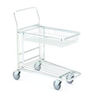 Folding shelf trolley, basket shelf, 300 kg load, 890x520x1010 mm