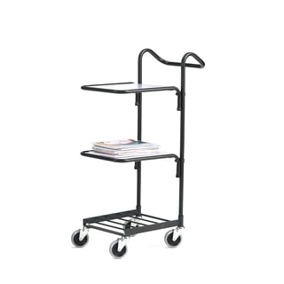 Mini trolley COMPACT, 2 shelves, 660x360x1070 mm