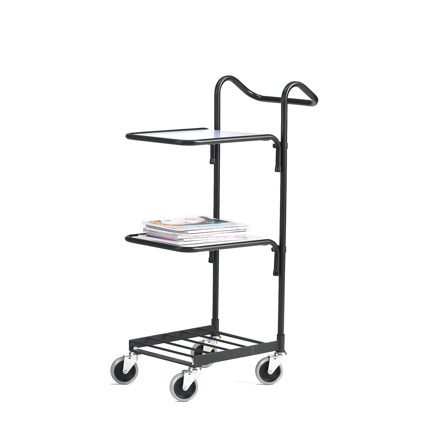 Mini Trolley COMPACT 2 Shelves 660x360x1070 Mm AJ Products
