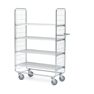 Shelf trolley CRAFT, 4 shelves, 200 kg load, 1000x425x1565 mm