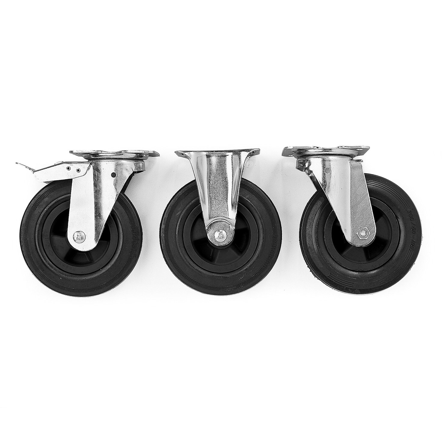 Castor wheel, swivel, 135 kg load, rubber AJ Products