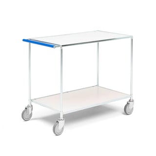 Shelf trolley COOPER, 150 kg load, 1080x570x860 mm, white
