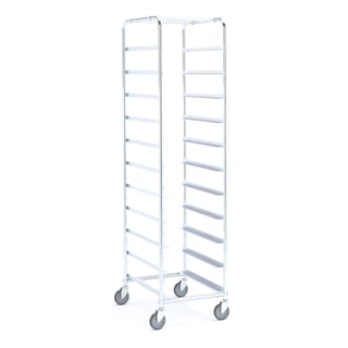 Tray trolley TRAM, for 11 trays (not included), 1880x590x460 mm