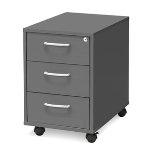 Mobile pedestal FLEXUS, 3 drawers, 600x400x600 mm, grey