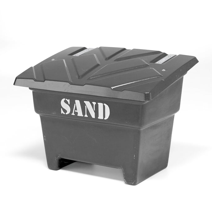 Grit bin, 850x1120x800 mm, 350 L, black AJ Products