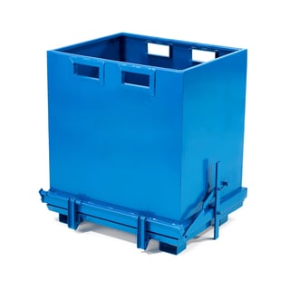 Bottentömmande container AMASS, 1000 liter, blå