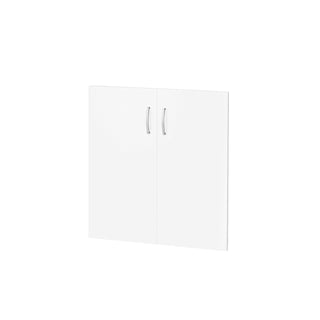 Dørpar til bokhylle FLEXUS, H810 mm, hvit