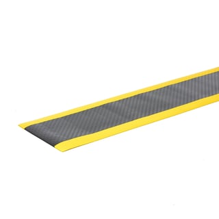 Anti-fatigue non-slip mat SECURE, per metre, W 600 mm, black, yellow