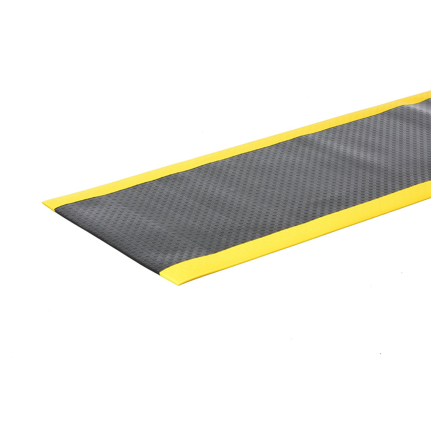 Antifatigue nonslip mat SECURE, per metre, W 910 mm, black, yellow