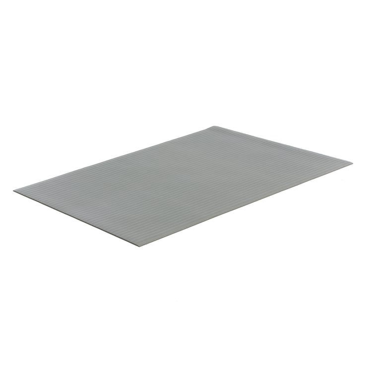 Nonslip workstation mat MAGIC, per metre, W 1220 mm, grey AJ Products
