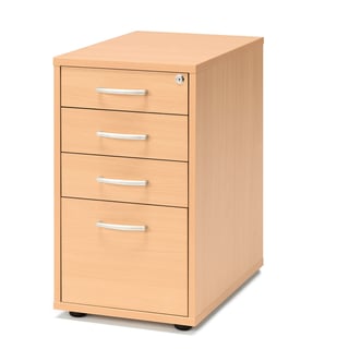 Desk high pedestal FLEXUS, 4 drawers, 720x400x600 mm, beech