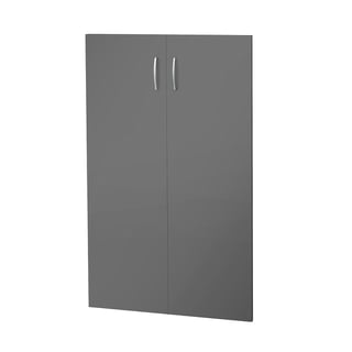 Dørpar til bogreol FLEXUS, højde: 1210 mm, grå
