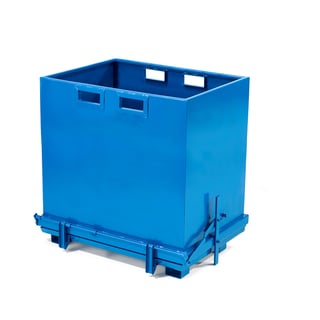 Container AMASS, bunntømmende, 1800 l, blå